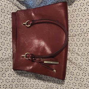 **Wilson’s dark red leather medium to large capacity satchel